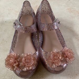 Girls Mini Melissa Jelly Flower flats size 12